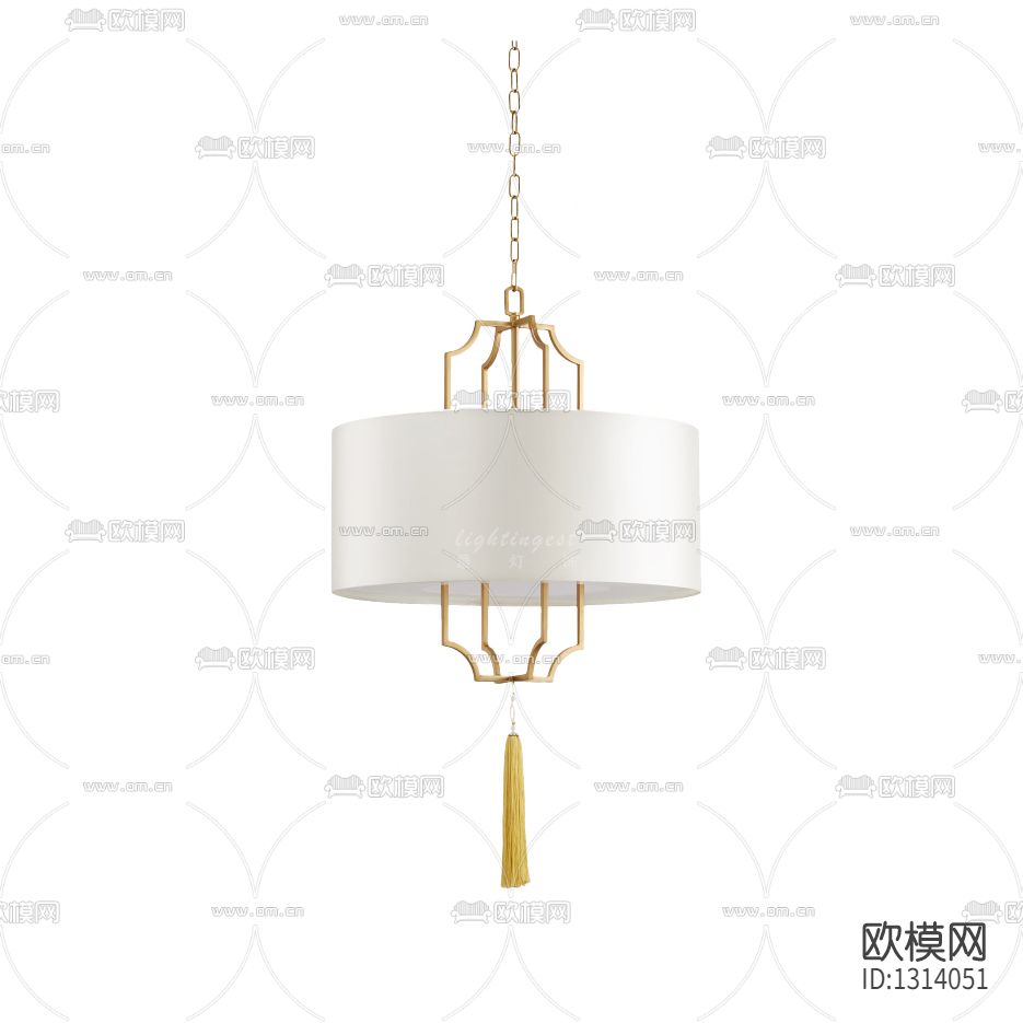 现代轻奢丝绸灯罩优雅气质吊灯