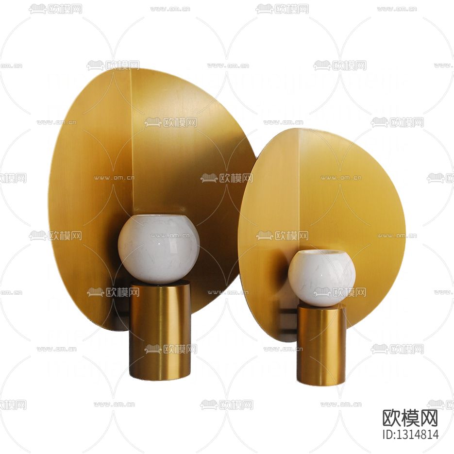 现代轻奢简约金属烛台下载