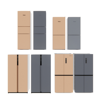  现代智能冰箱单开冰箱su模型 