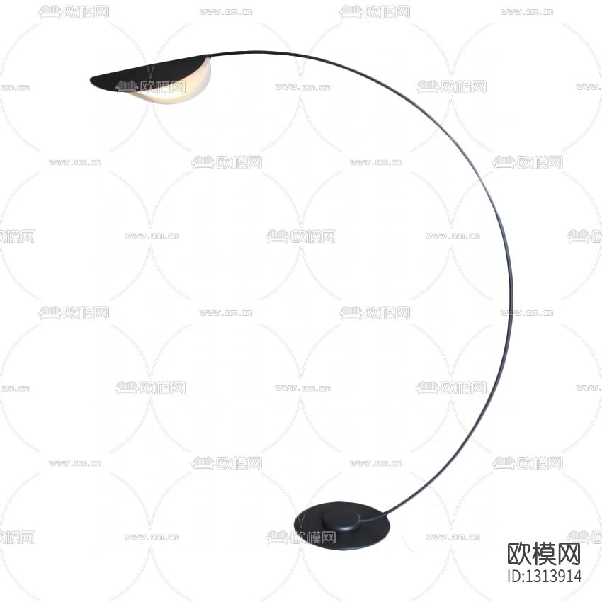 现代极简金属叶子钓鱼落地灯