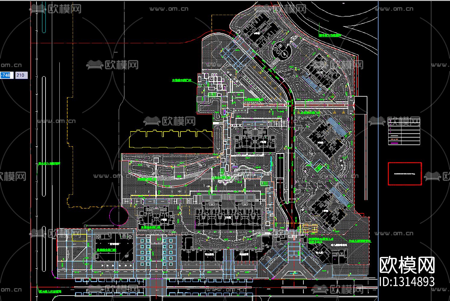 园林水景cad施工图下载（渲染图6）