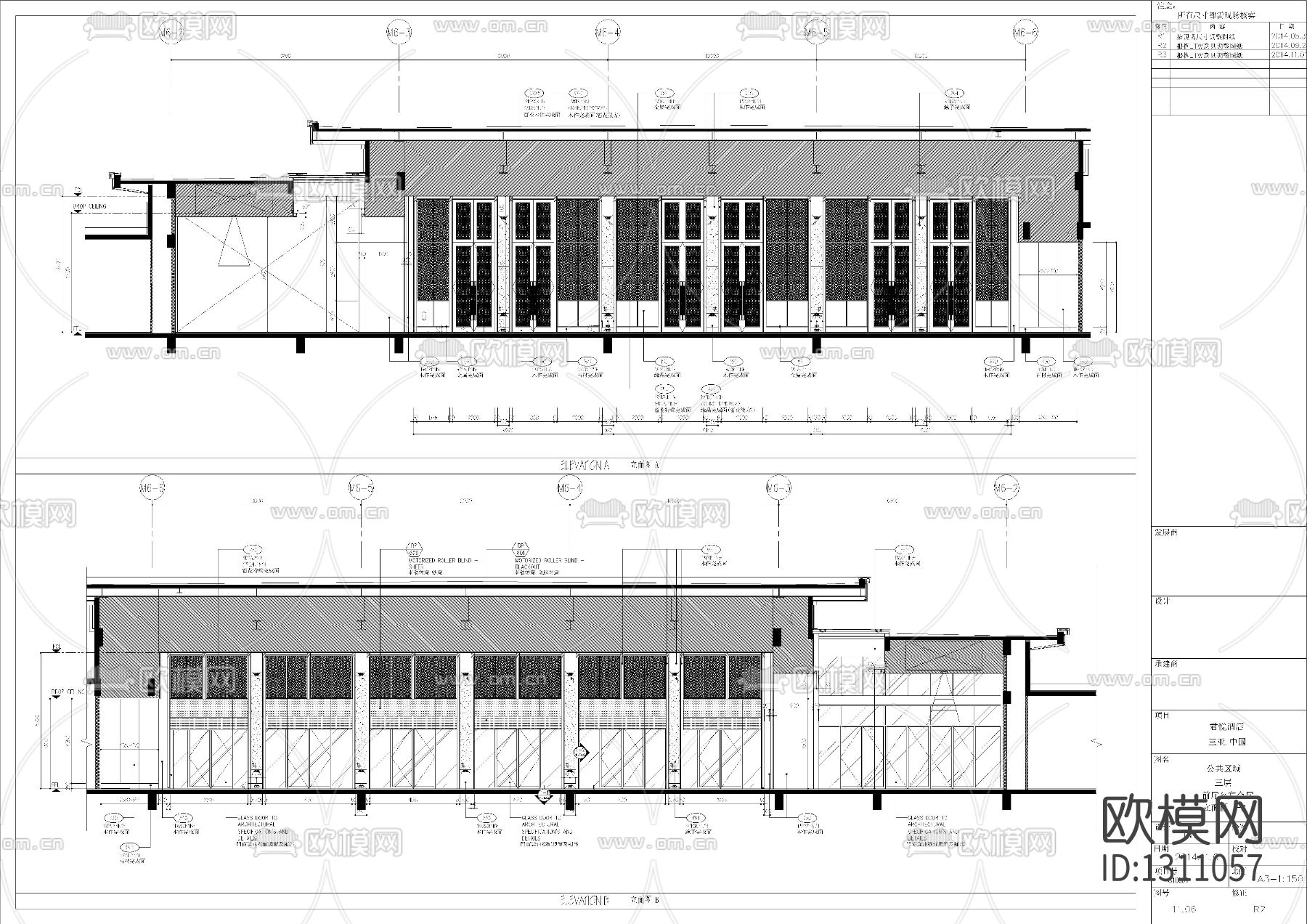 君悦酒店宴会厅cad施工图下载（渲染图5）