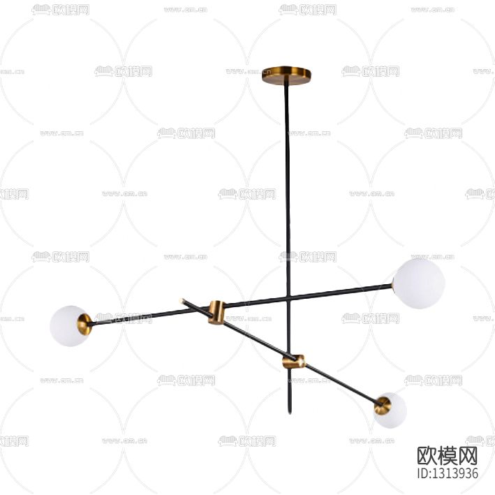 现代轻奢金属客厅吊灯