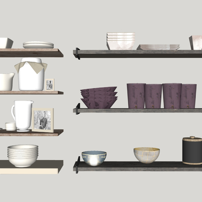  现代厨具餐具调料瓶su模型 