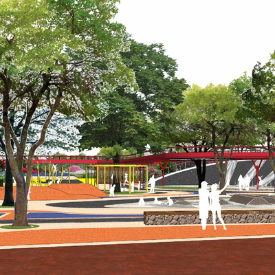 现代体育公园景观儿童乐园su模型