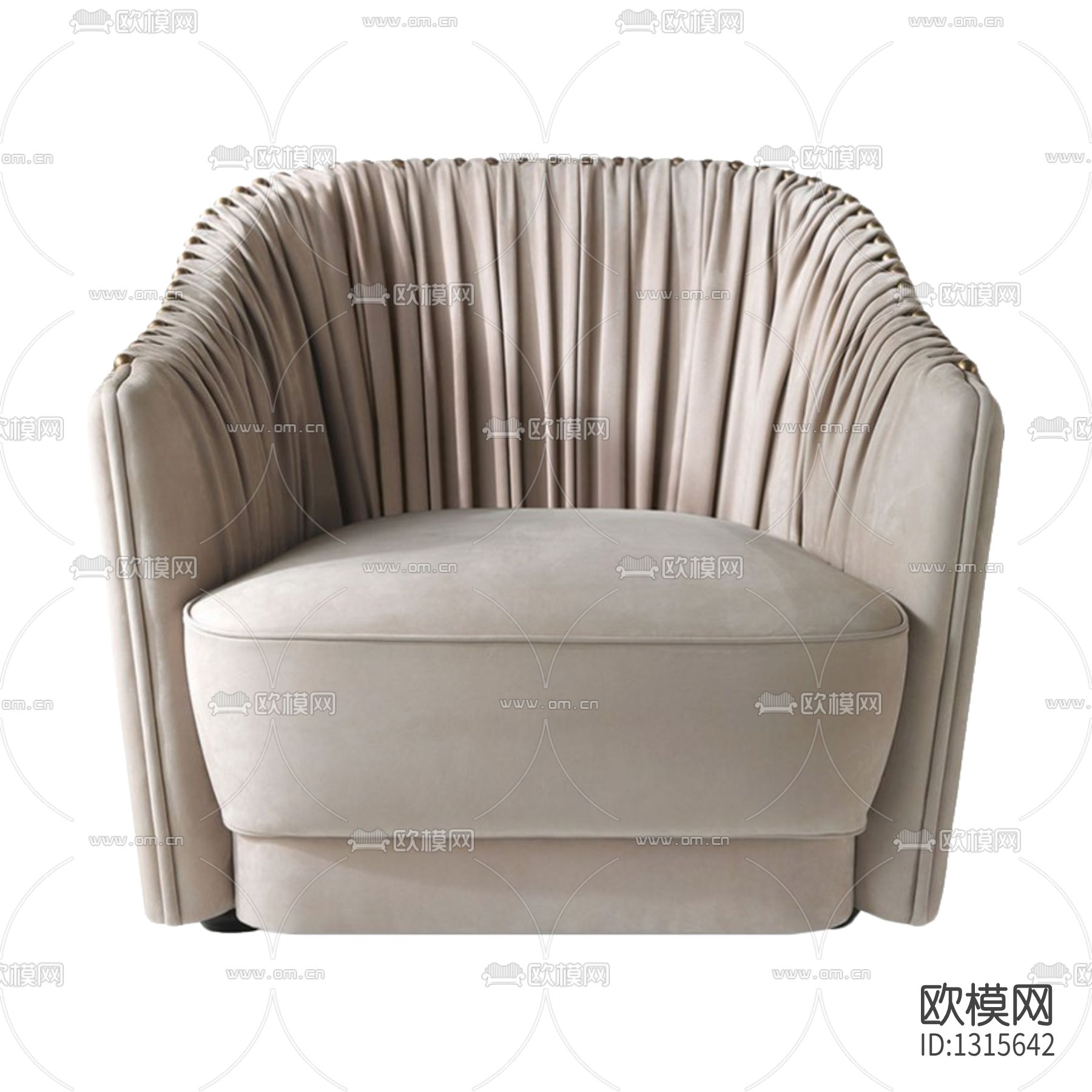 现代轻奢布艺单人沙发下载