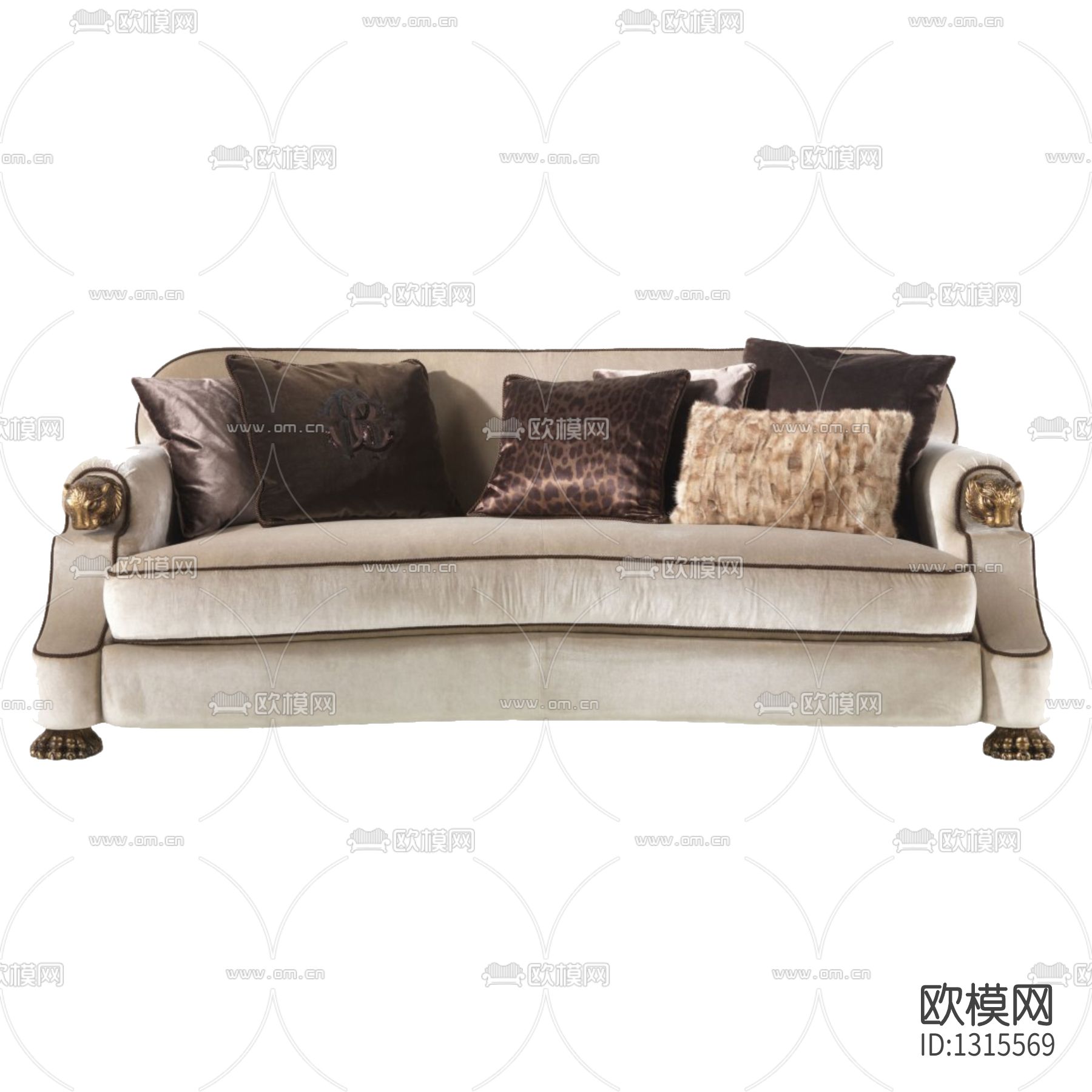 简欧布艺多人沙发下载