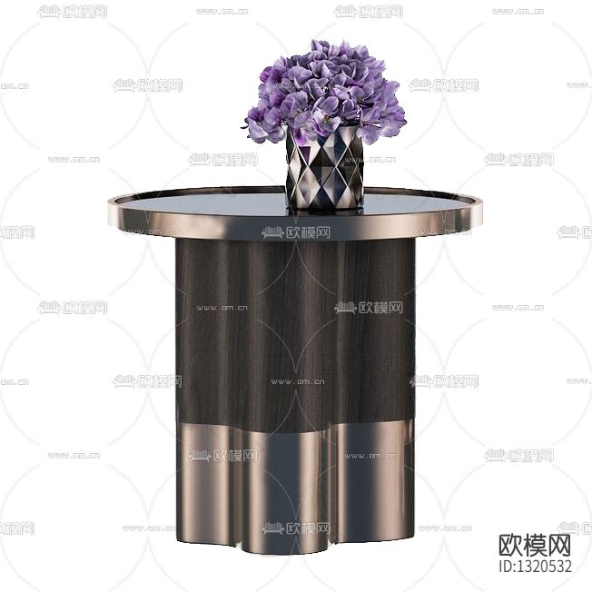 现代轻奢金属不规则边几下载