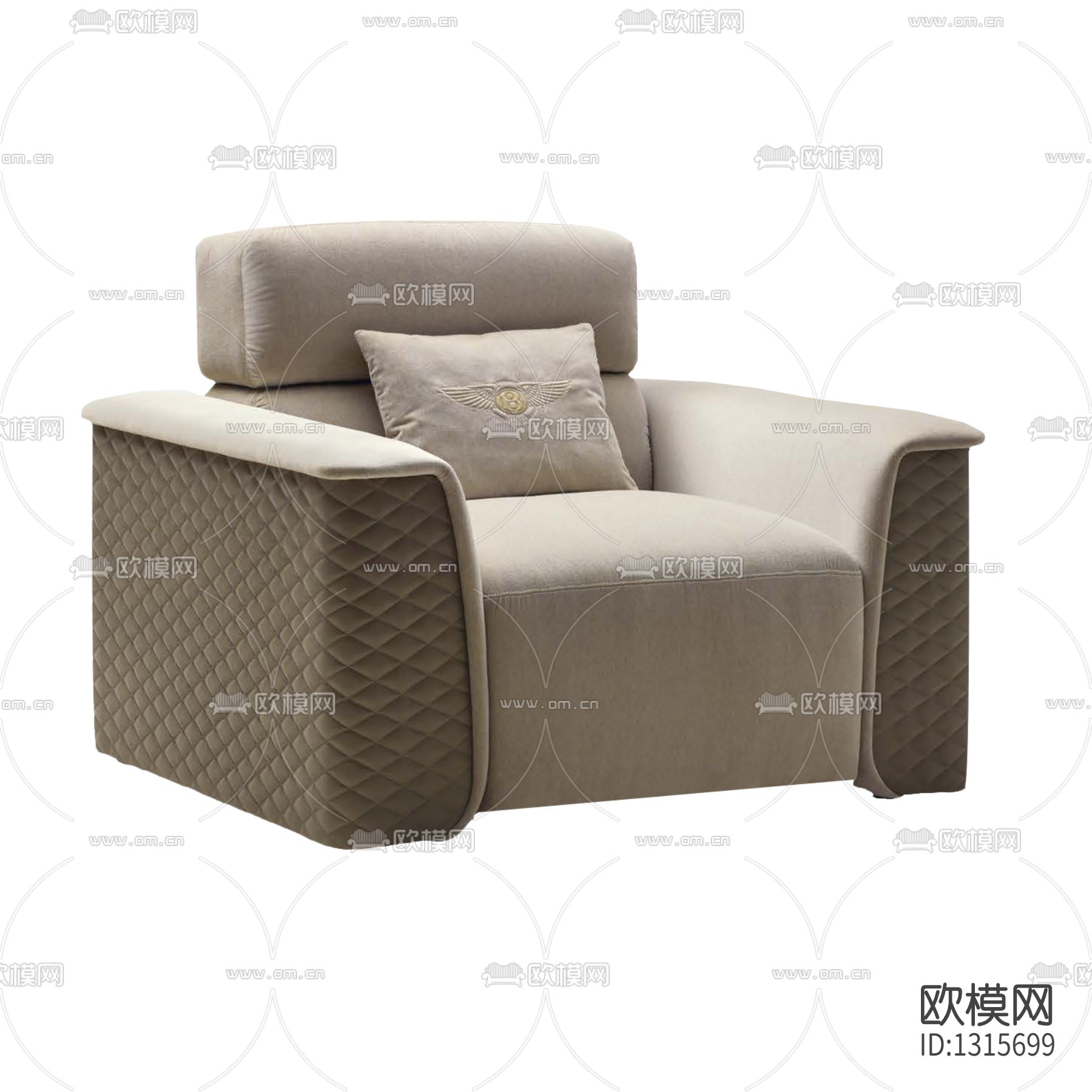 现代轻奢布艺皮革单人沙发下载