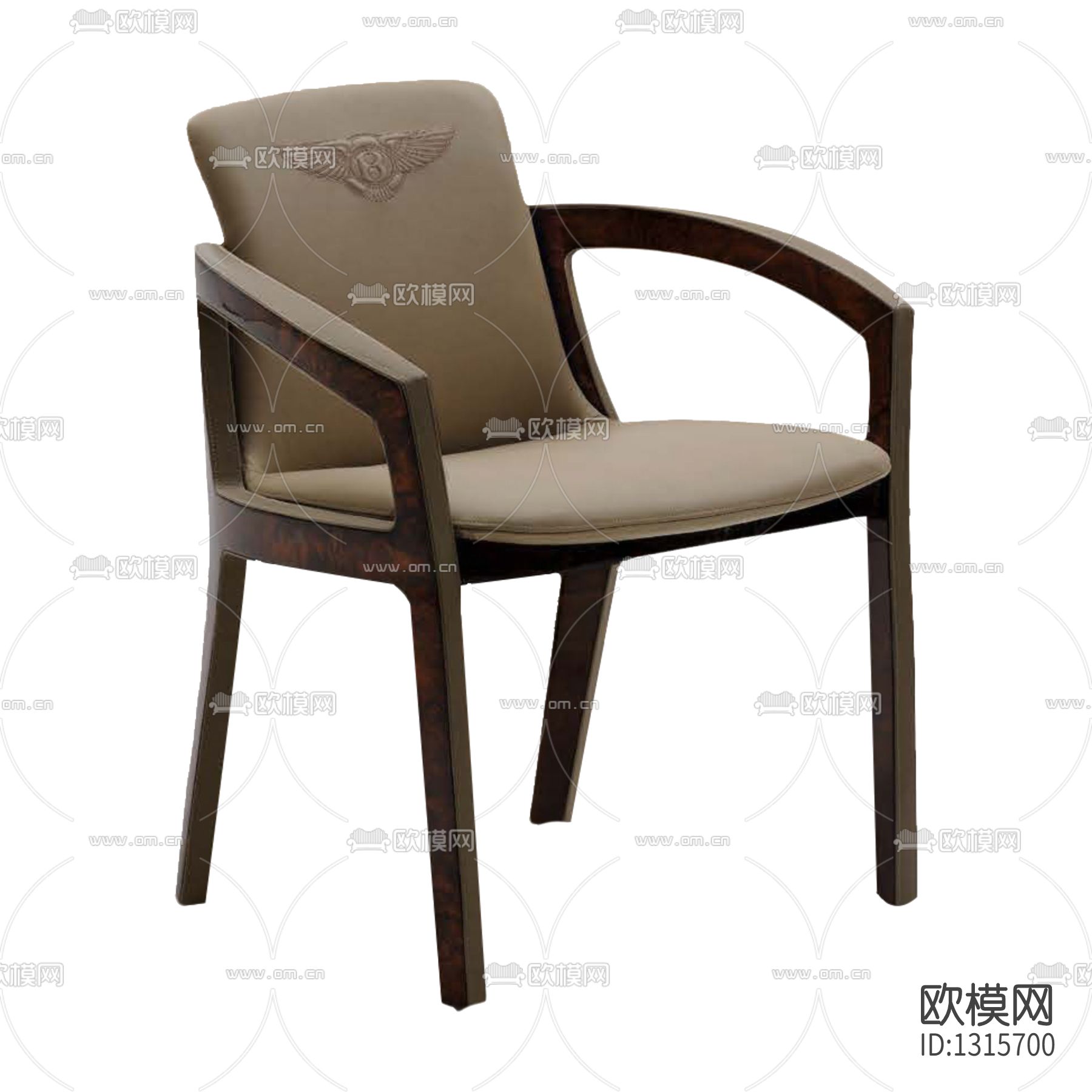 新中式简约实木皮革餐椅下载