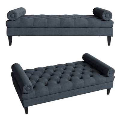  欧式布艺床尾凳su模型 