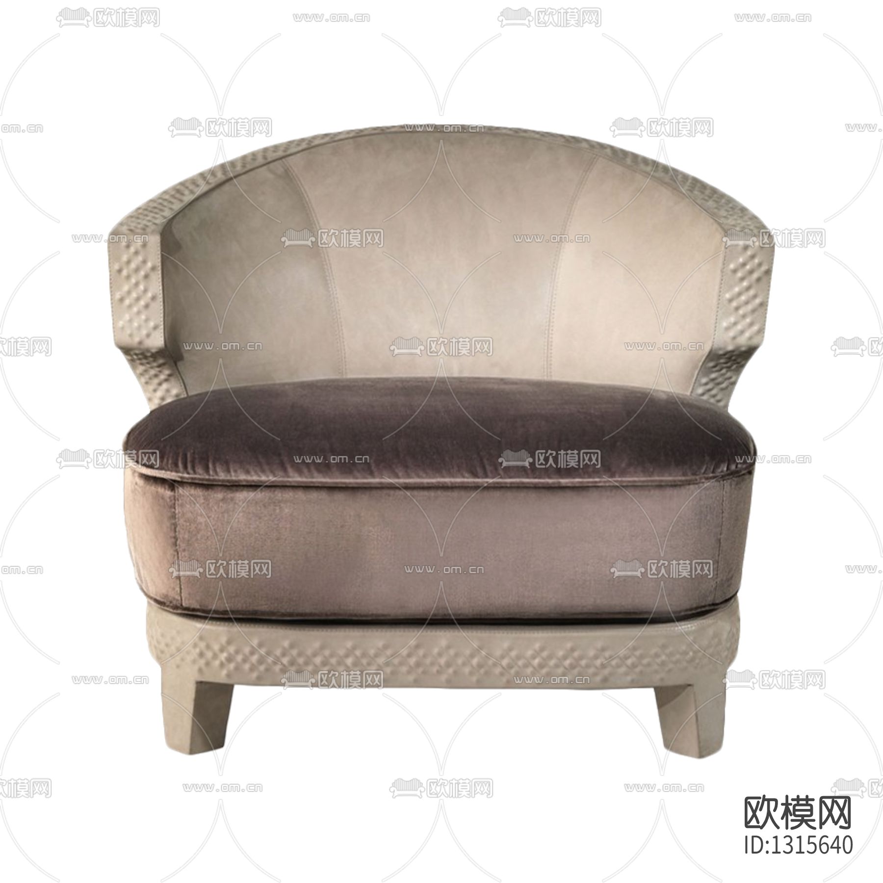 简欧轻奢布艺单人沙发下载