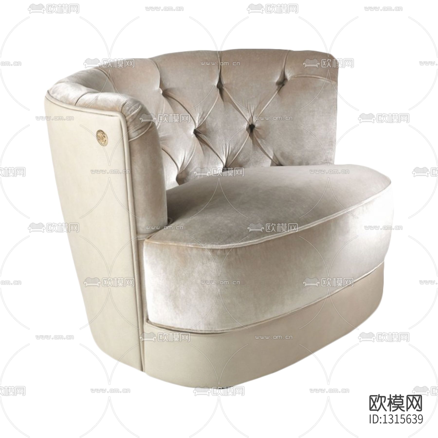 简欧轻奢布艺皮革单人沙发下载