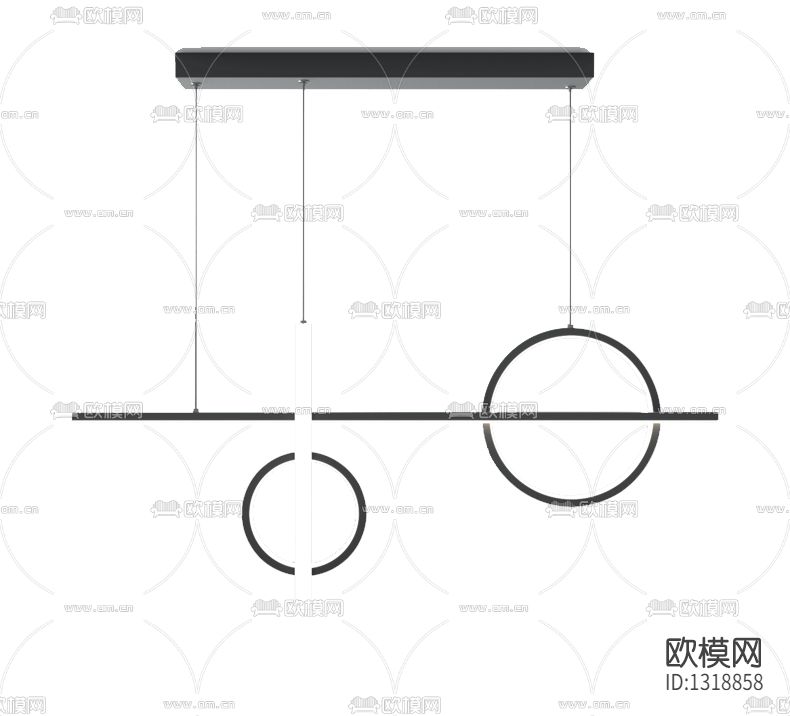 现代极简金属餐厅吊灯