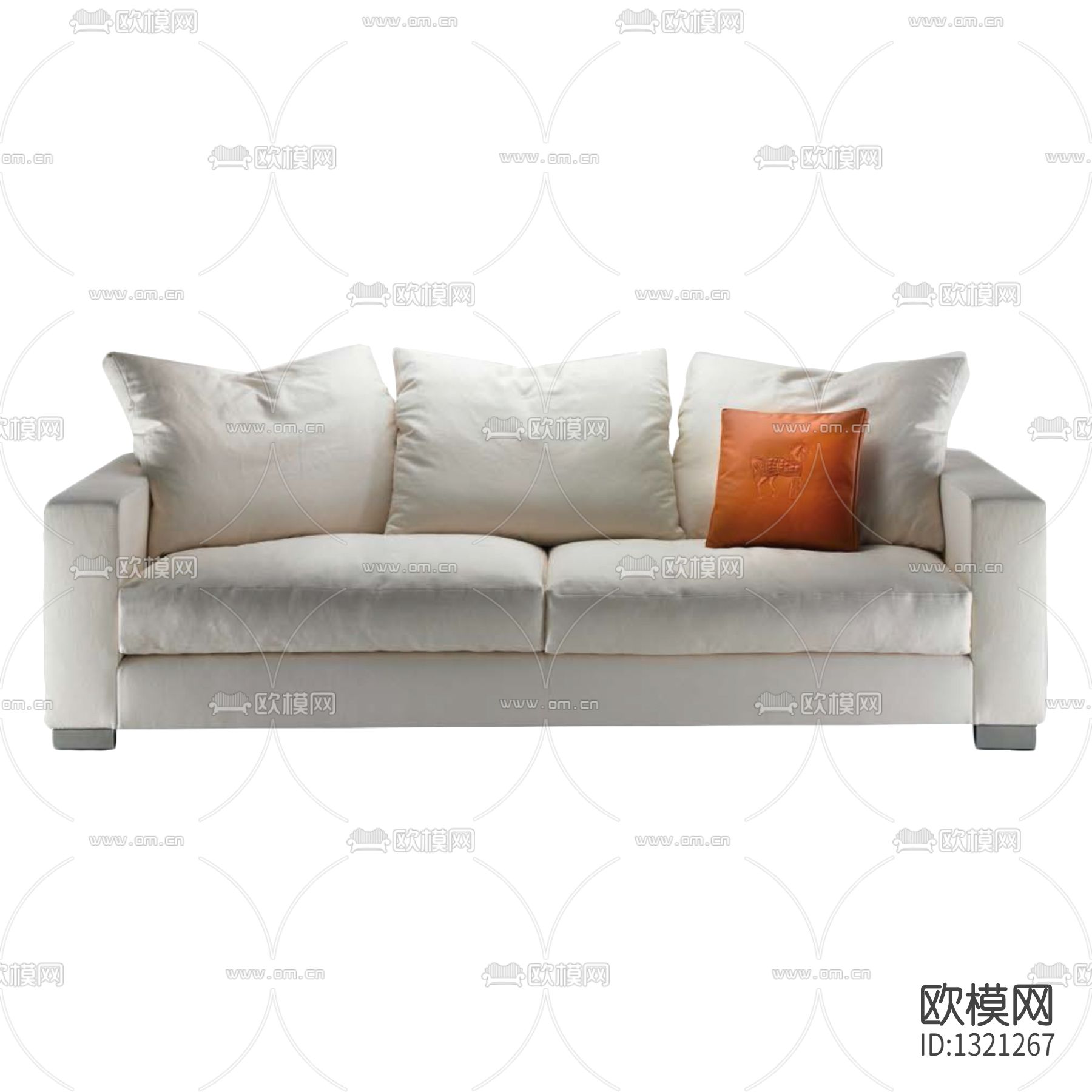 北欧简约布艺双人沙发下载