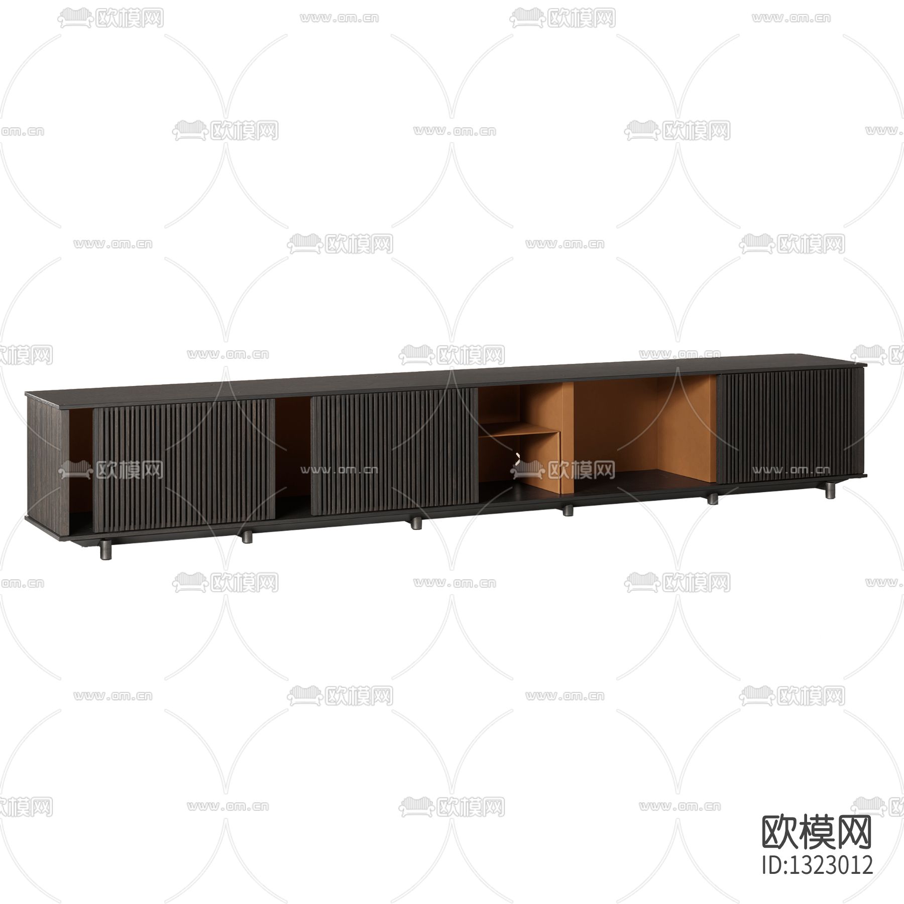 现代轻奢实木电视柜下载（渲染图1）