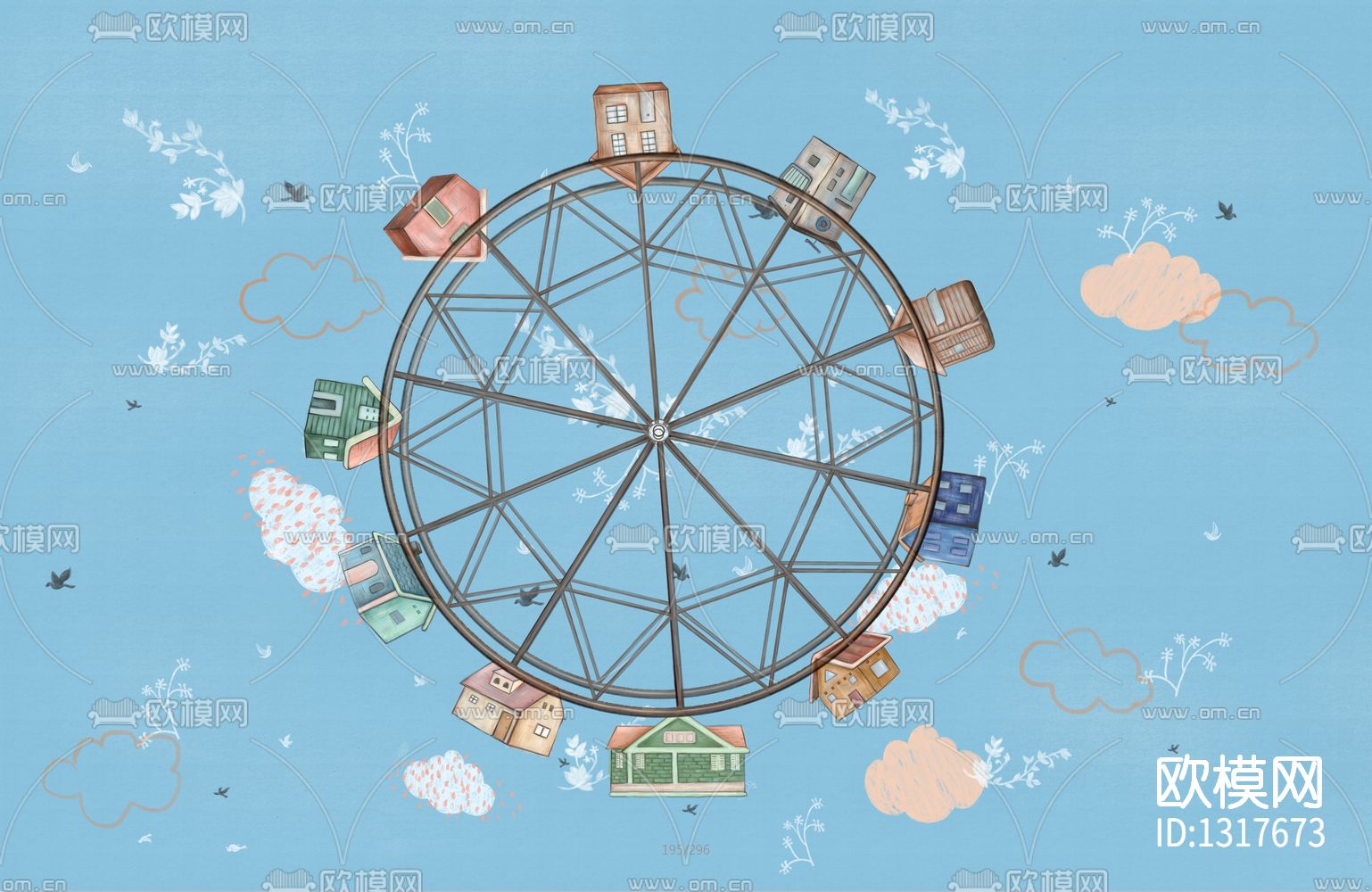 儿童壁画下载（渲染图9）