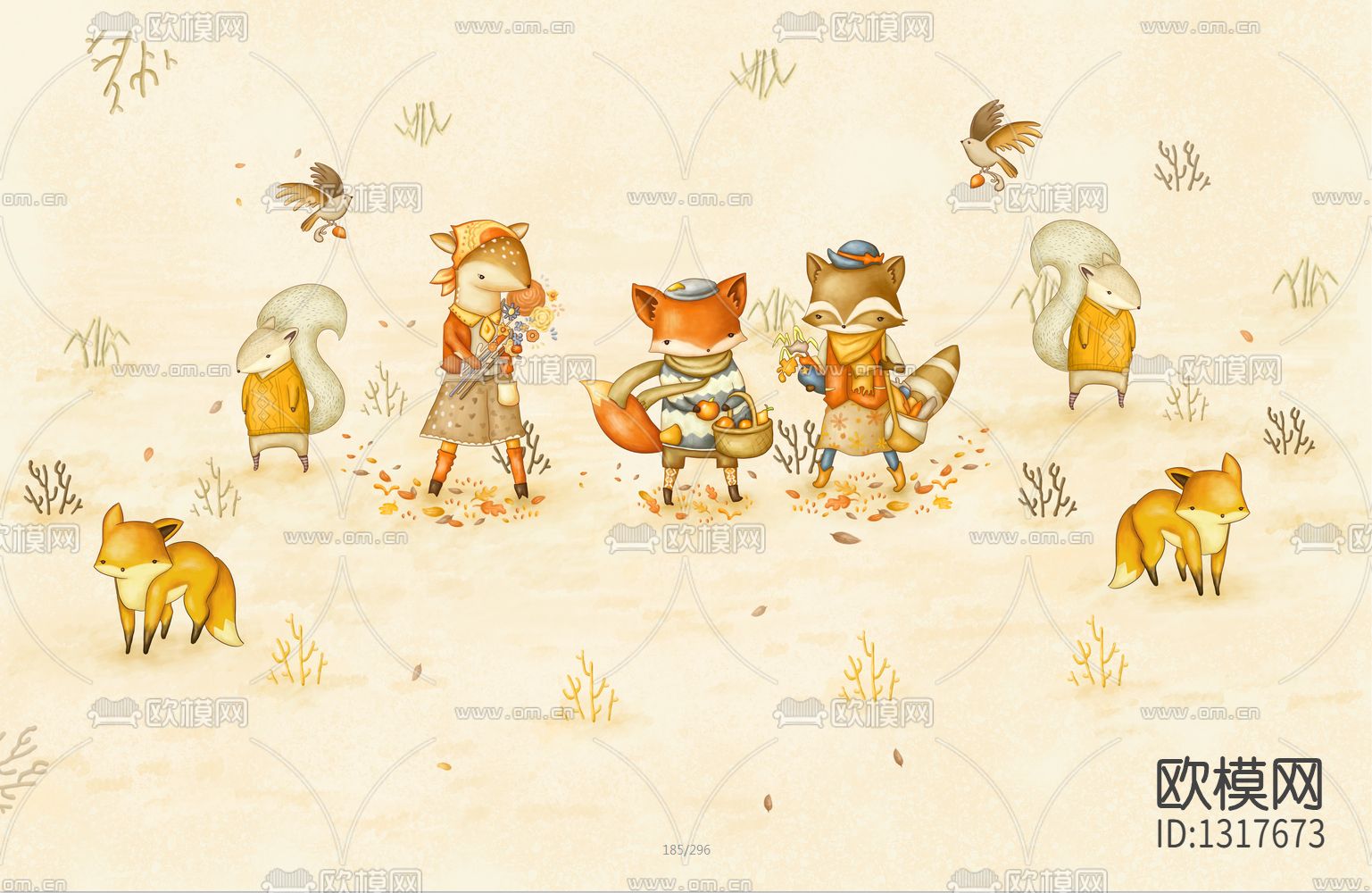 儿童壁画下载（渲染图8）