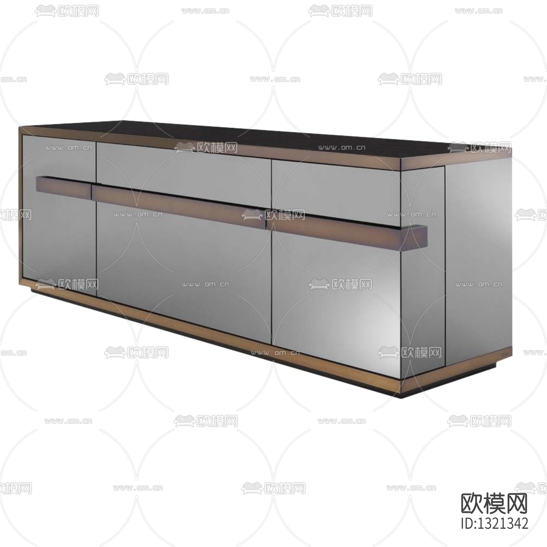 现代轻奢实木不锈钢边柜下载