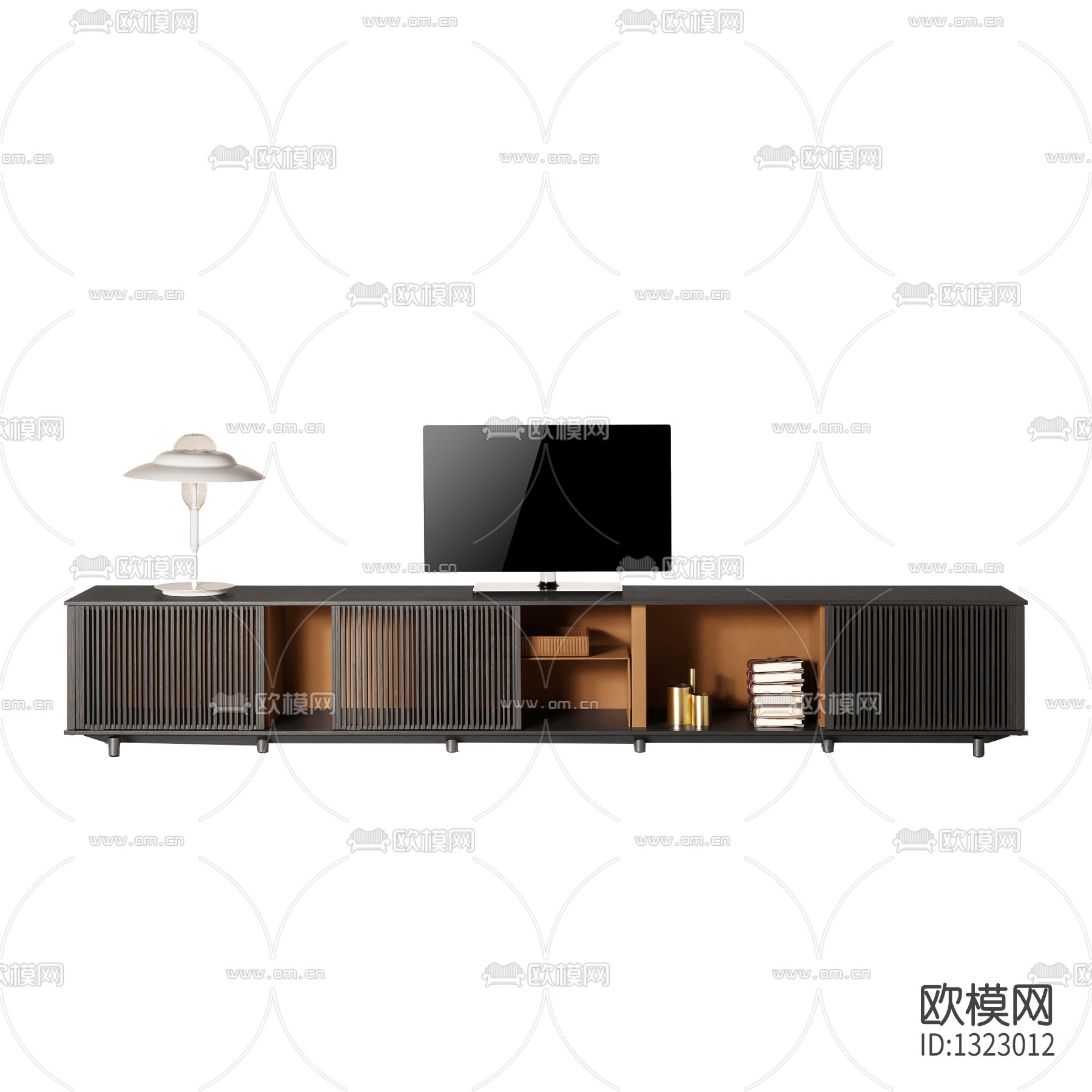 现代轻奢实木电视柜下载（渲染图2）