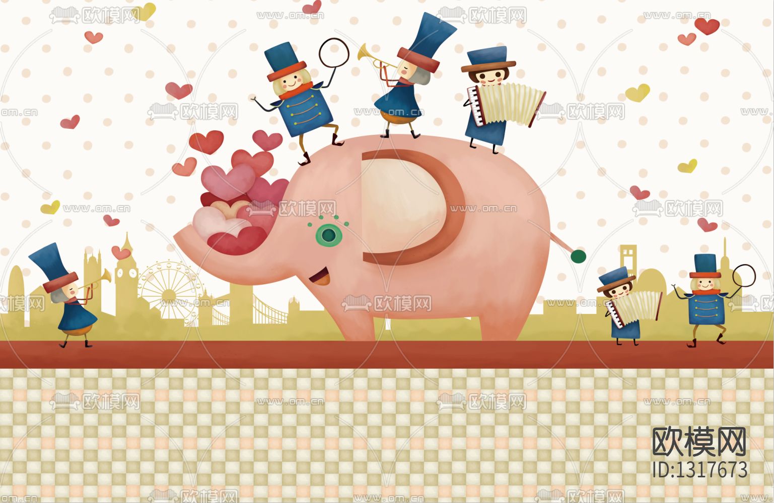 儿童壁画下载（渲染图5）