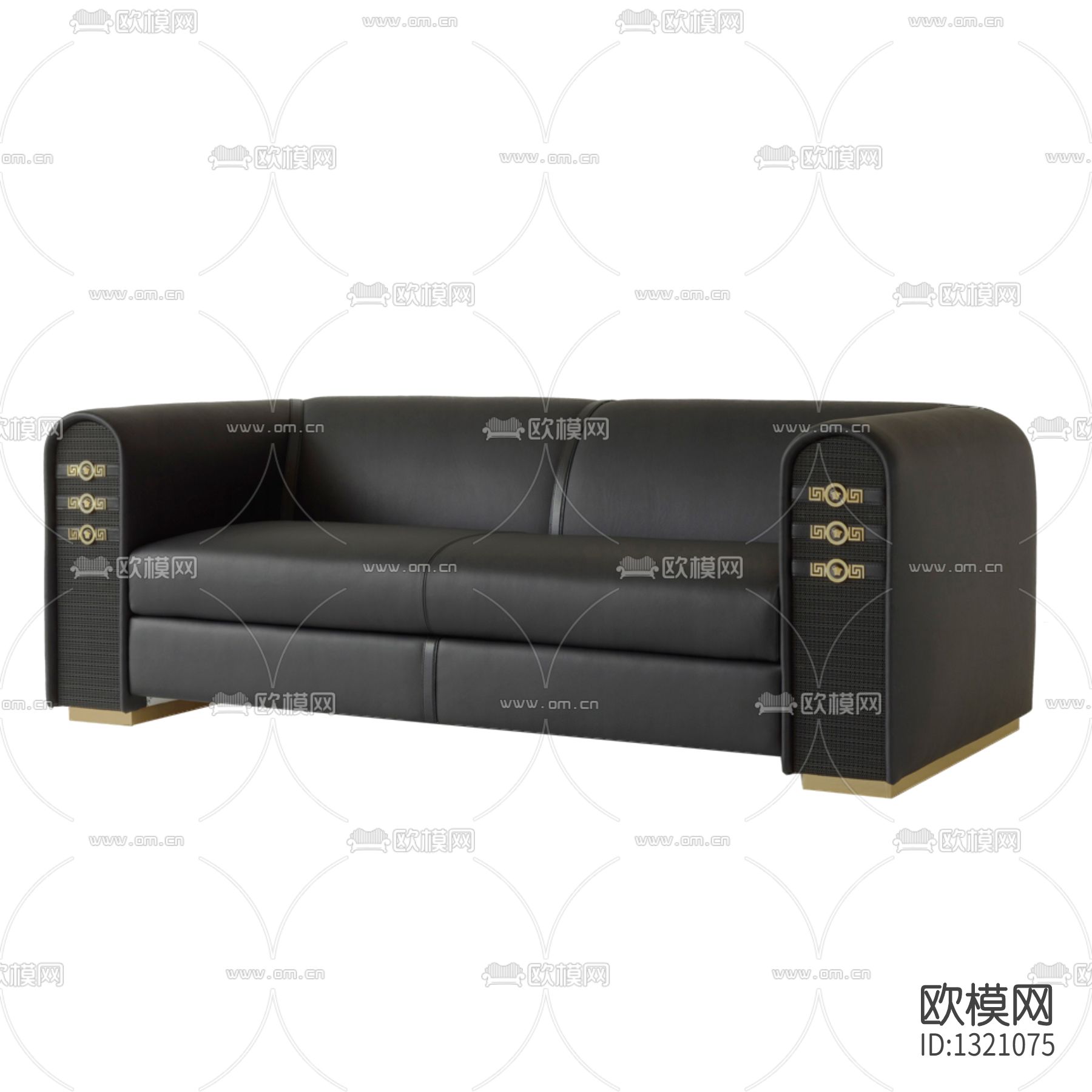 现代轻奢皮革双人沙发下载