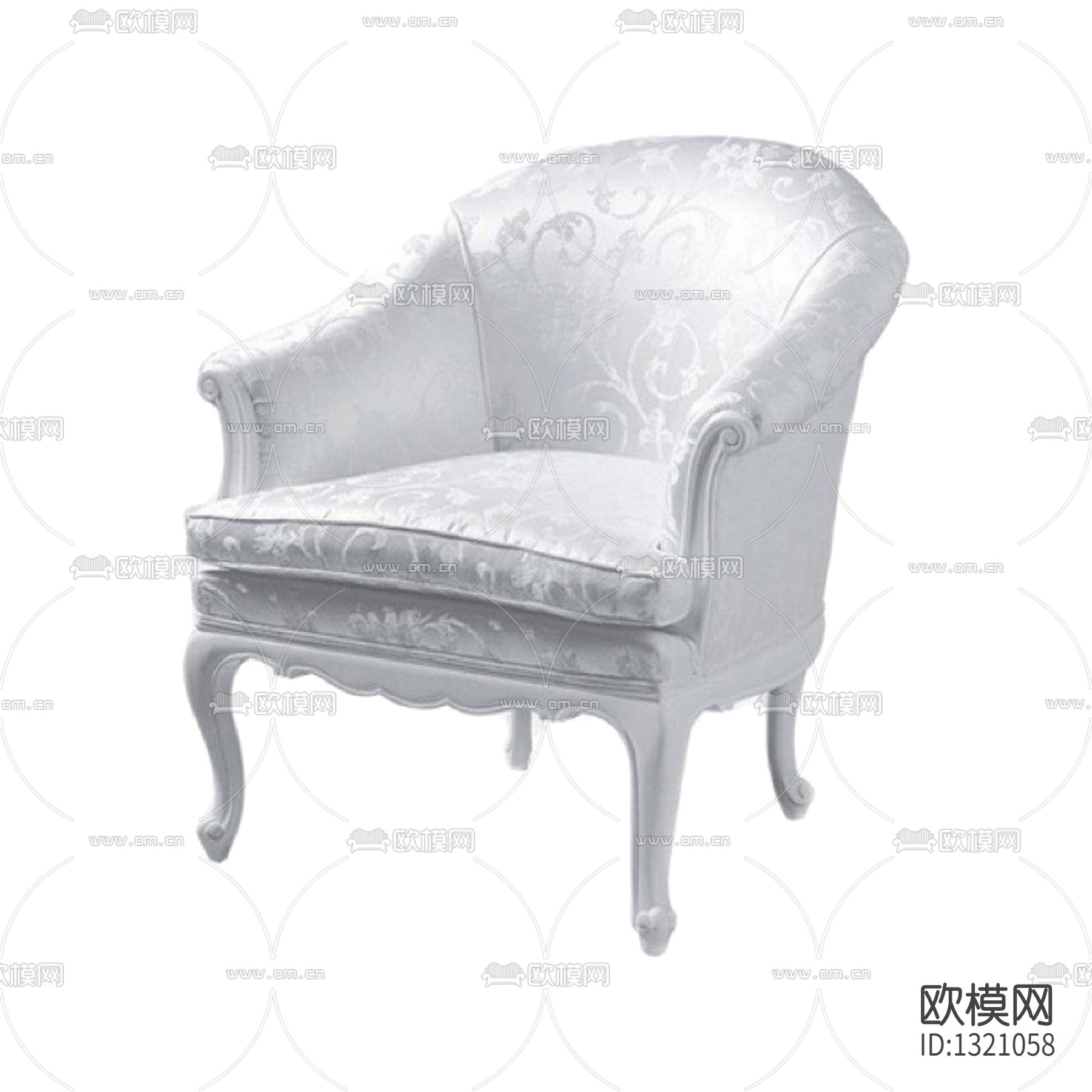 欧式布艺实木单人沙发下载