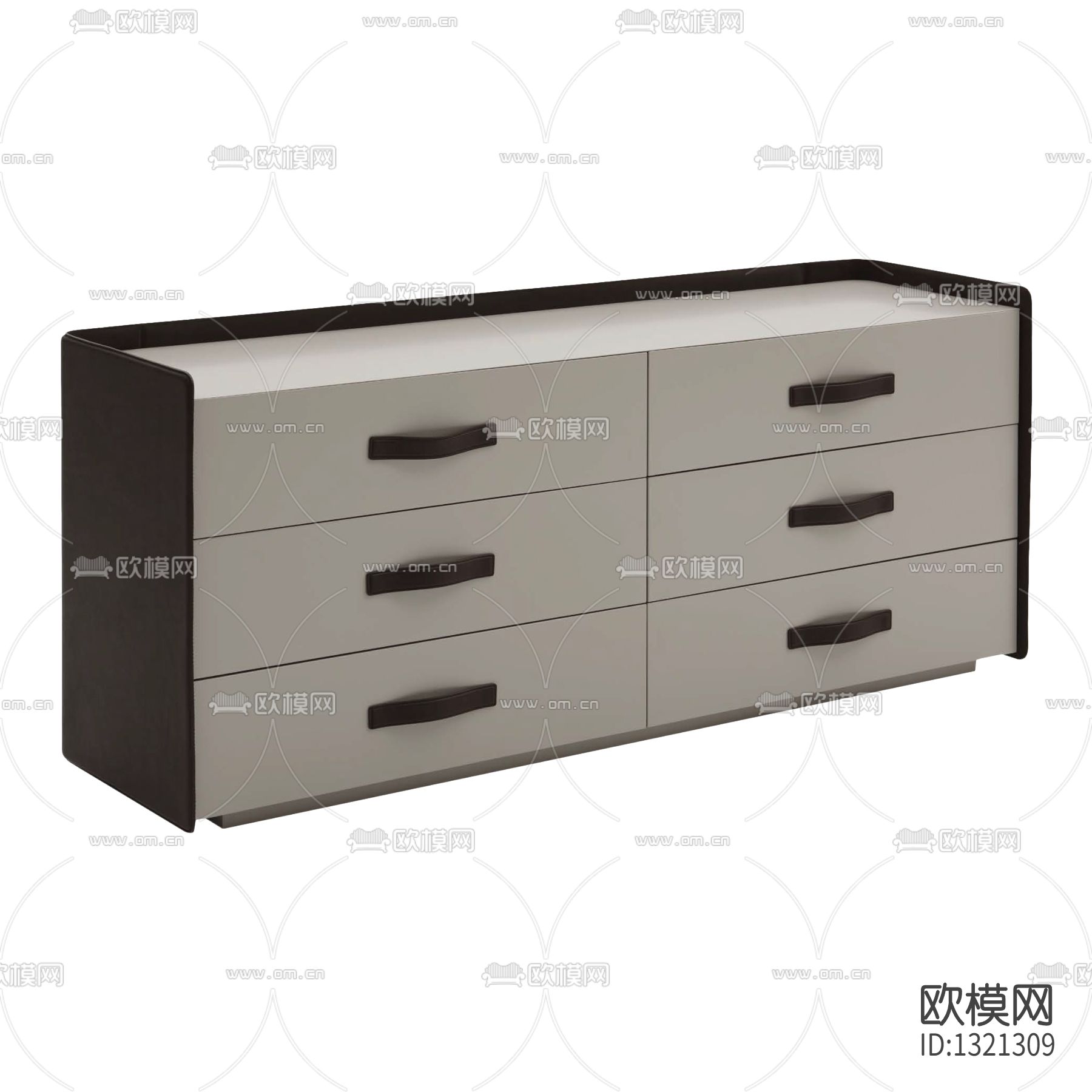 现代轻奢实木边柜下载