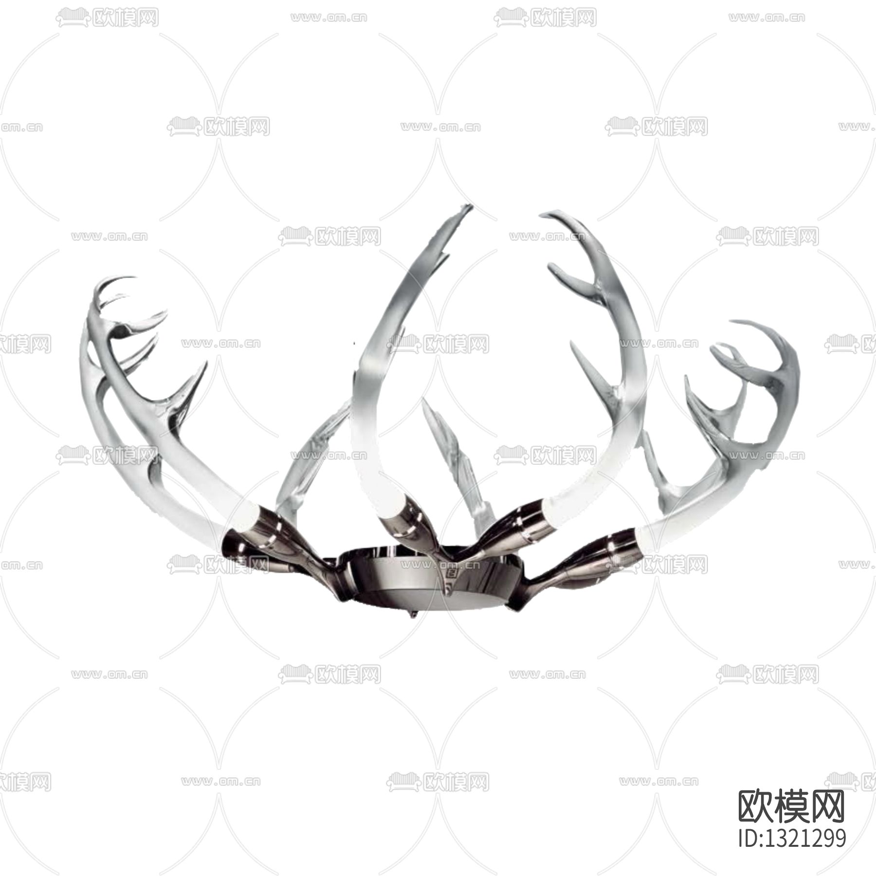 现代简约不锈钢鹿角吊灯