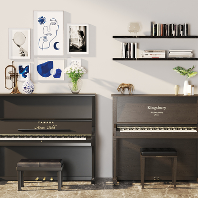  现代钢琴su模型 