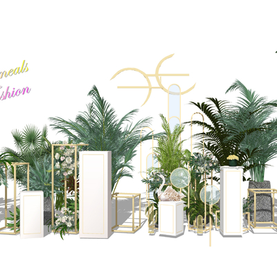 现代绿植盆栽su模型