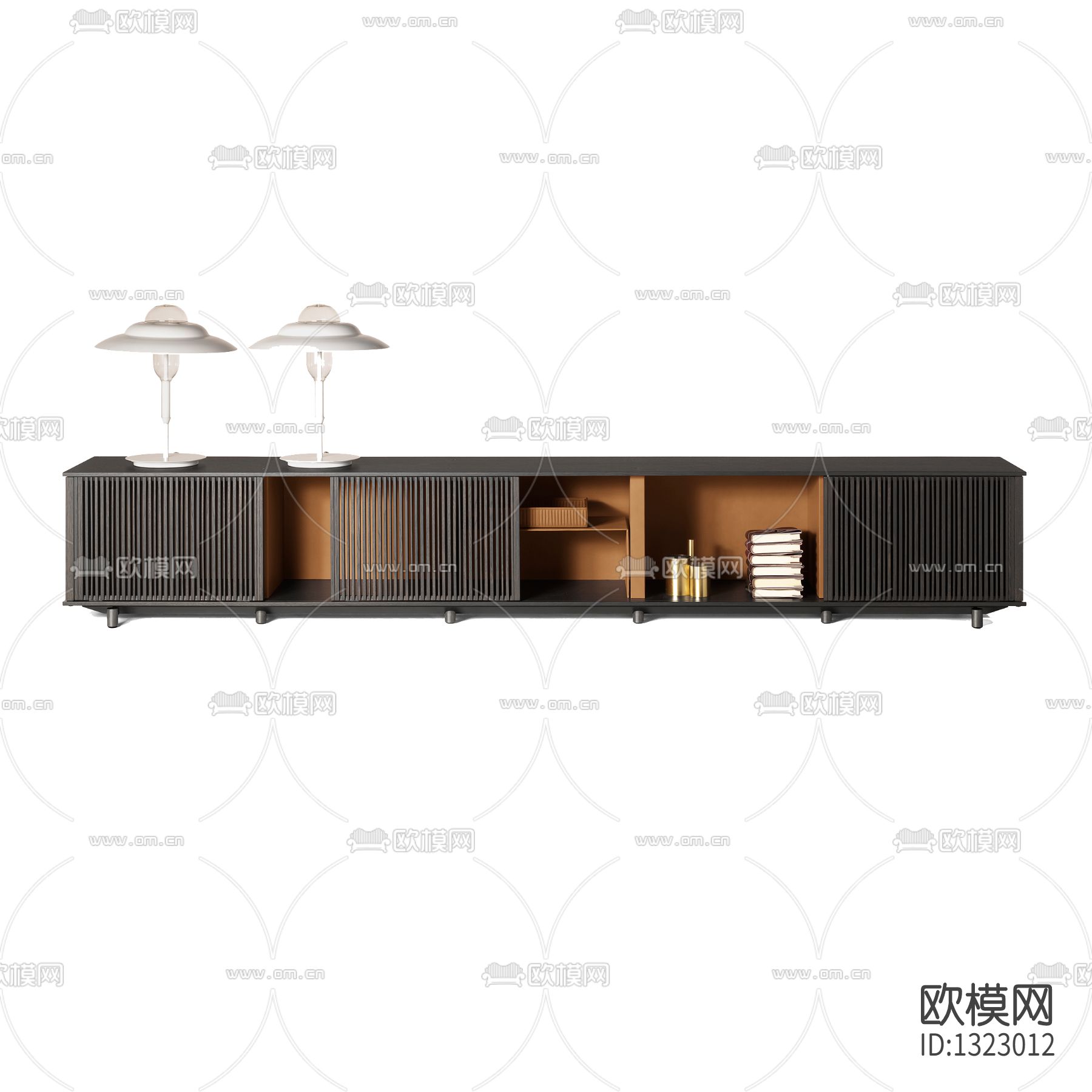 现代轻奢实木电视柜下载（渲染图4）