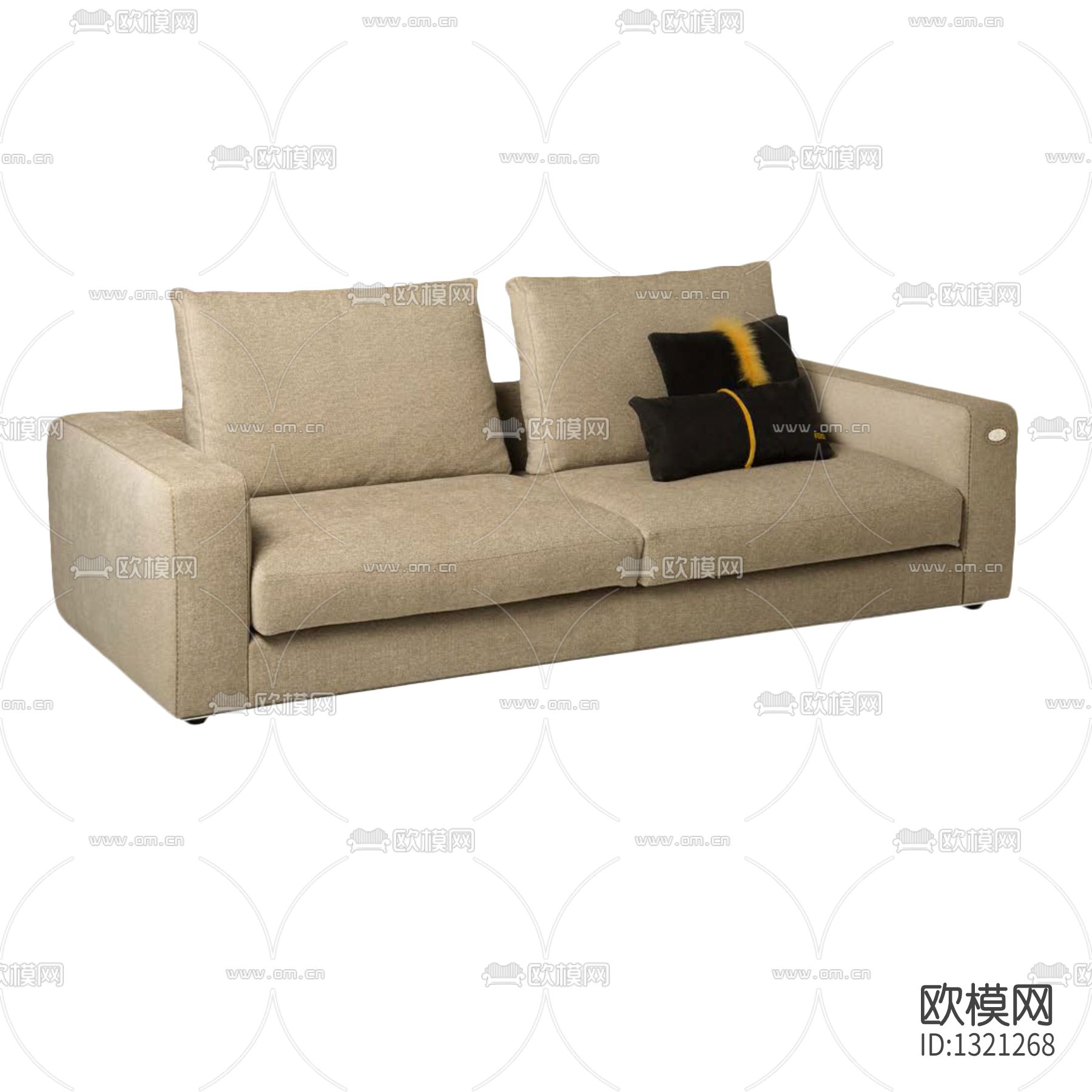 北欧简约布艺双人沙发下载