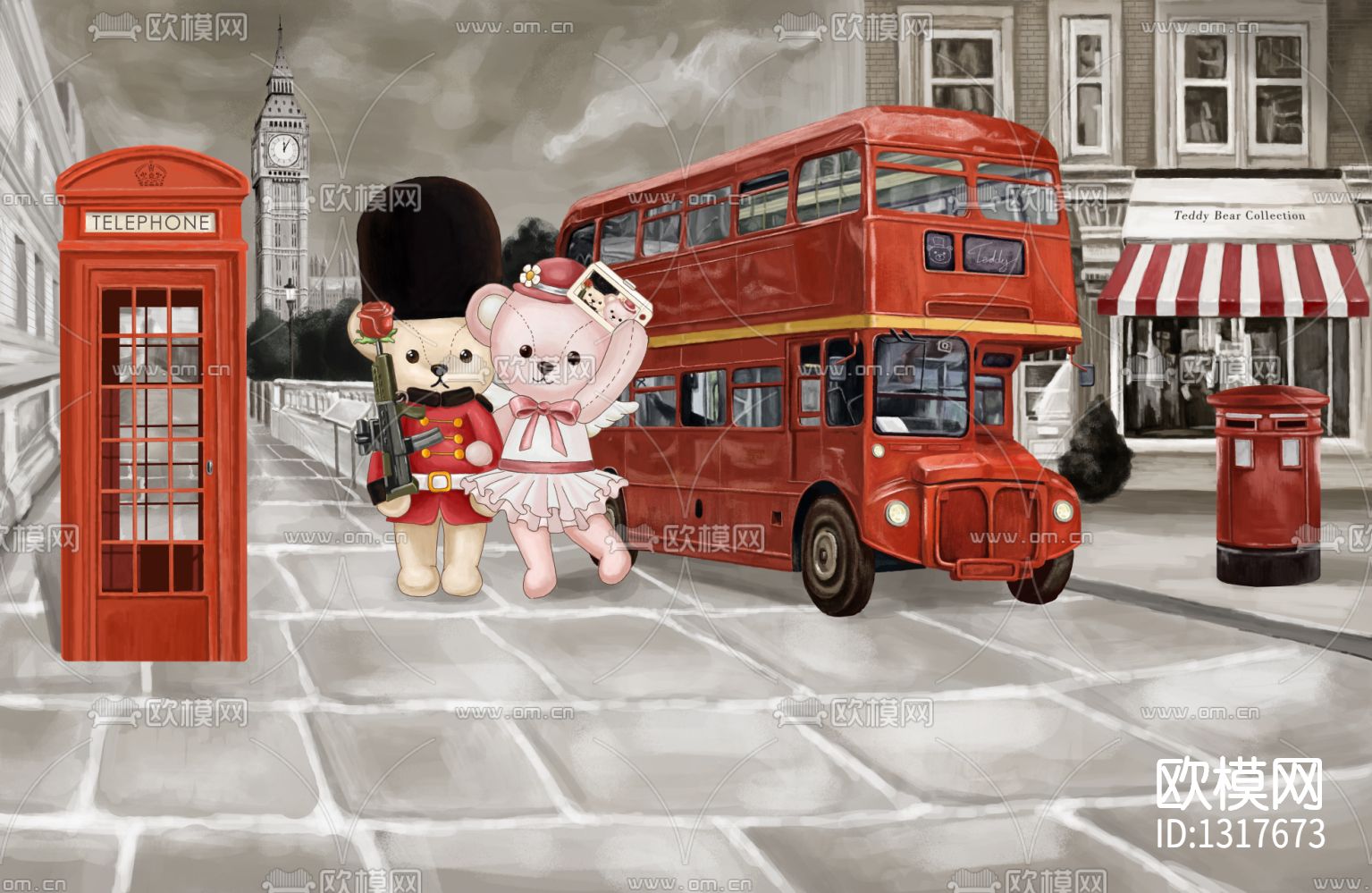 儿童壁画下载（渲染图6）