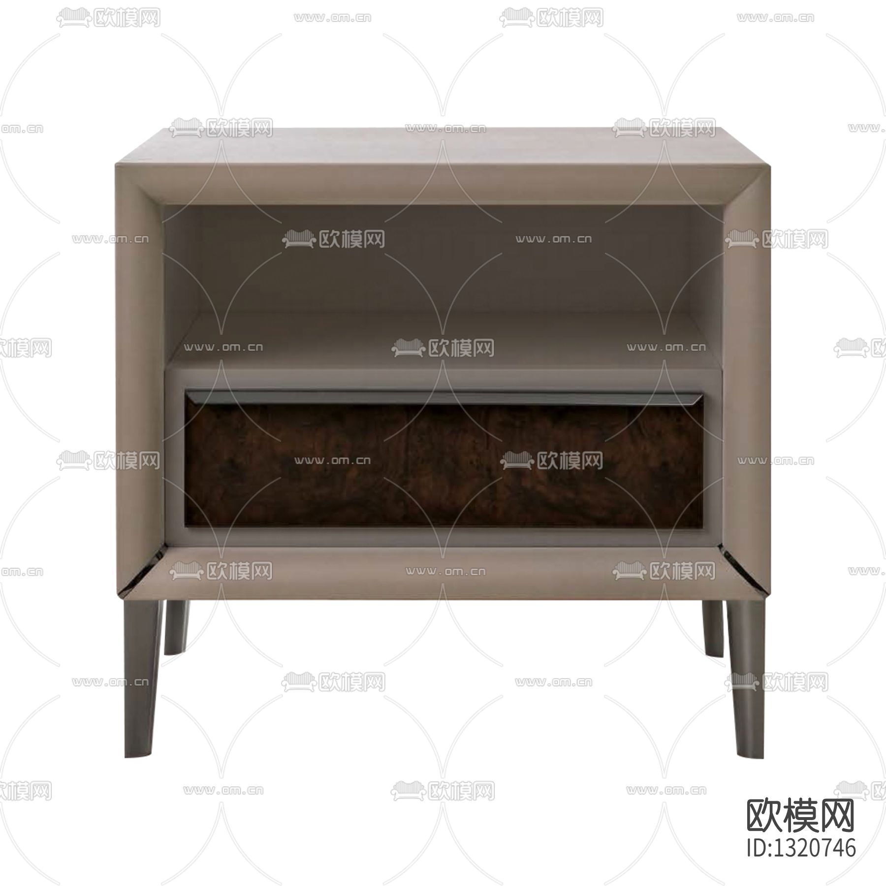 现代轻奢实木床头柜下载