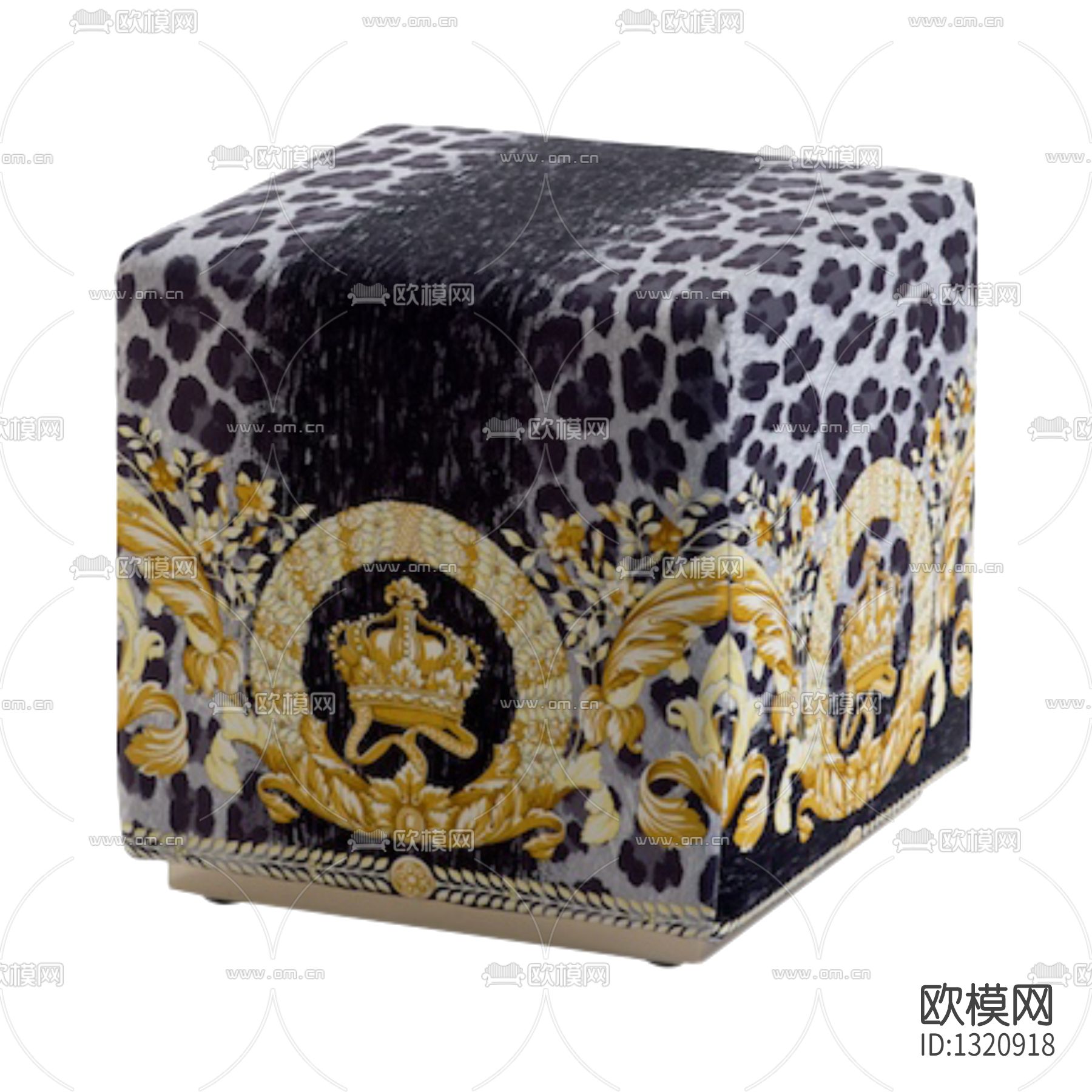 欧式布艺印花沙发凳下载