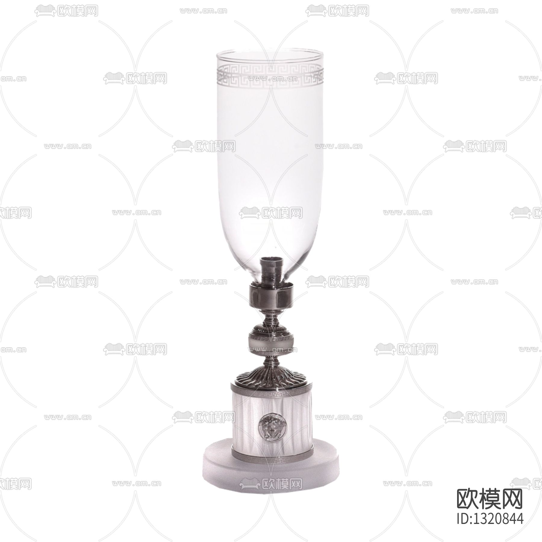 现代轻奢金属水晶台灯下载