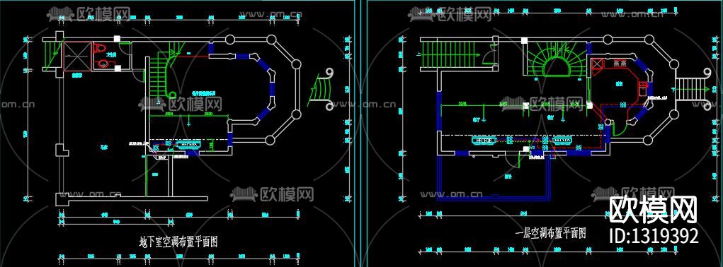 别墅空调通风地采暖下载（渲染图2）