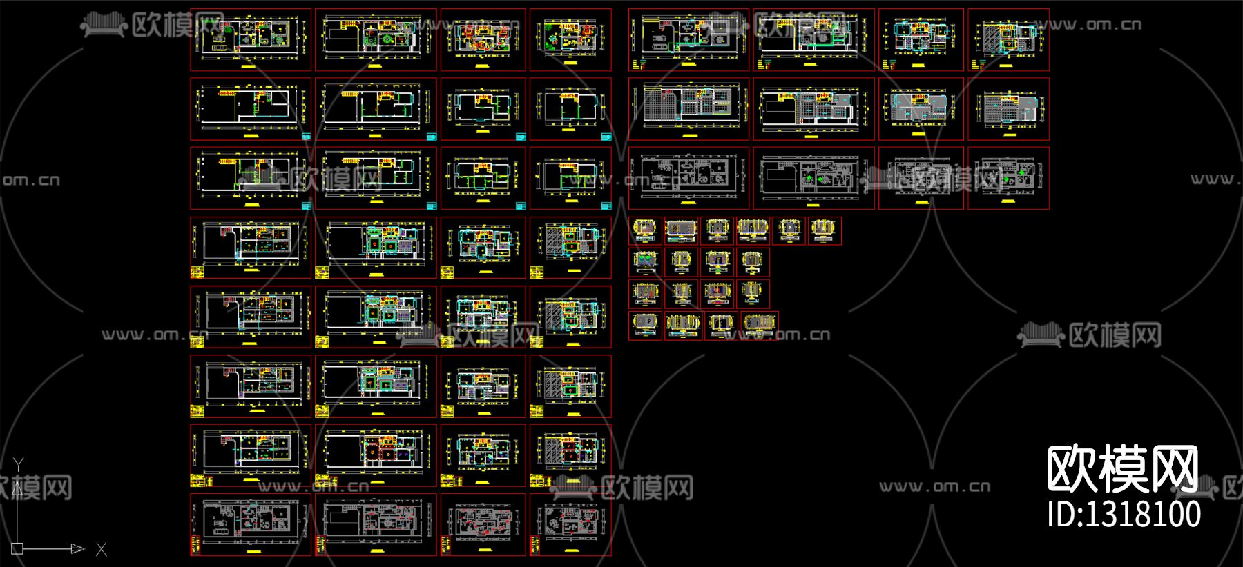 cad独栋别墅全套施工图下载（渲染图1）