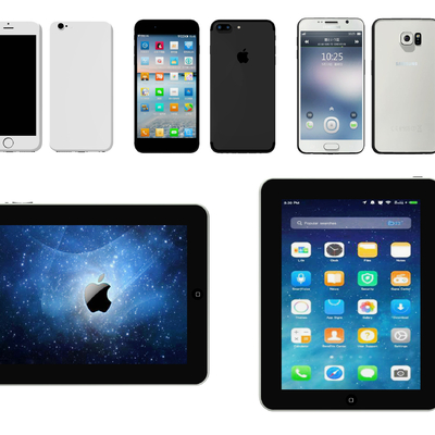  现代手机平板电脑su模型 