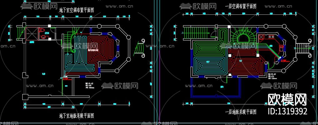 别墅空调通风地采暖下载（渲染图3）