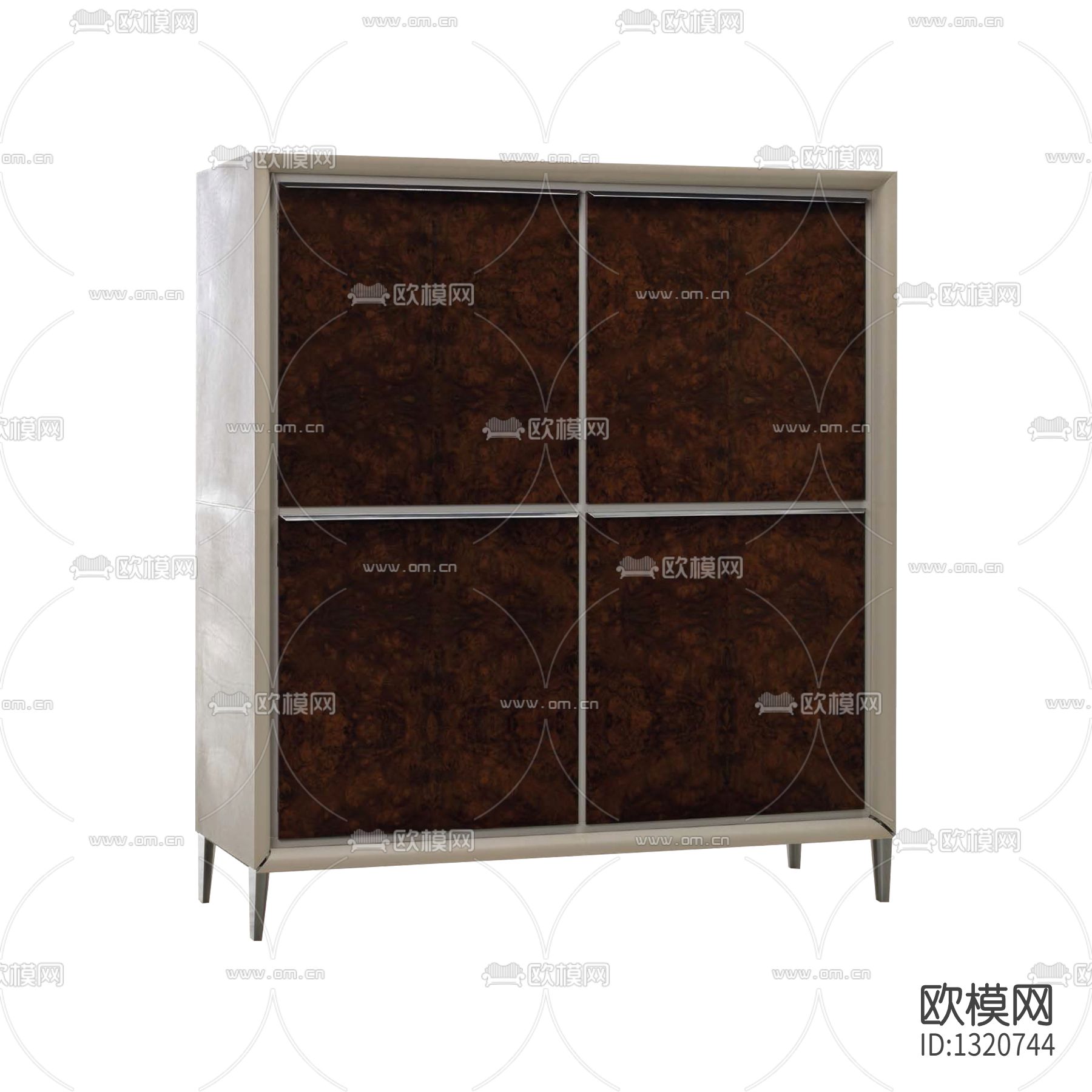 现代轻奢实木大理石边柜下载