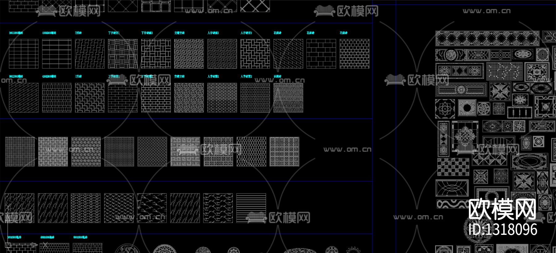 cad平面填充图块平面节点下载（渲染图2）