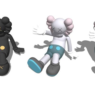  现代布偶玩具su模型 