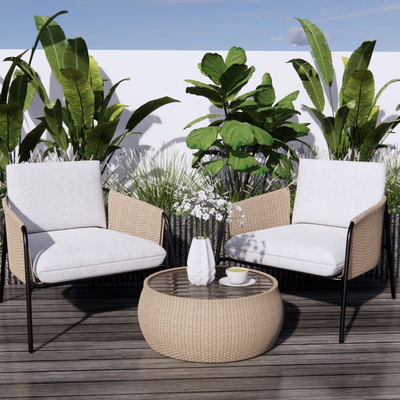  现代户外休闲桌椅su模型 