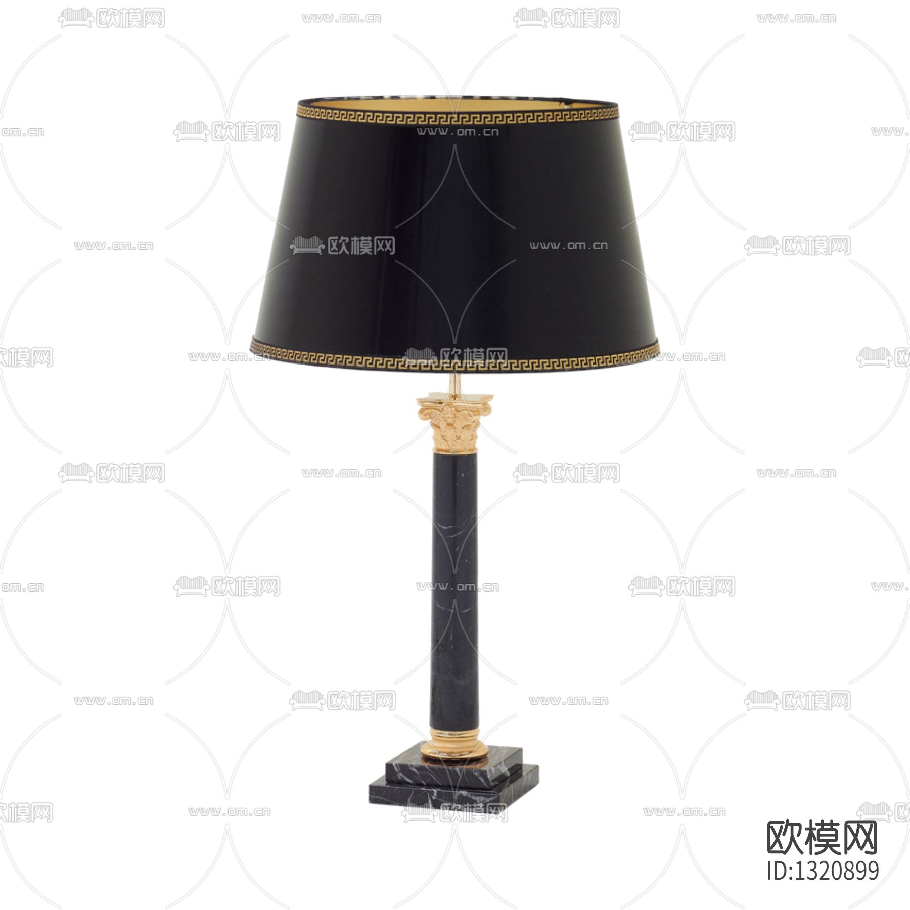 简欧大理石金属台灯下载