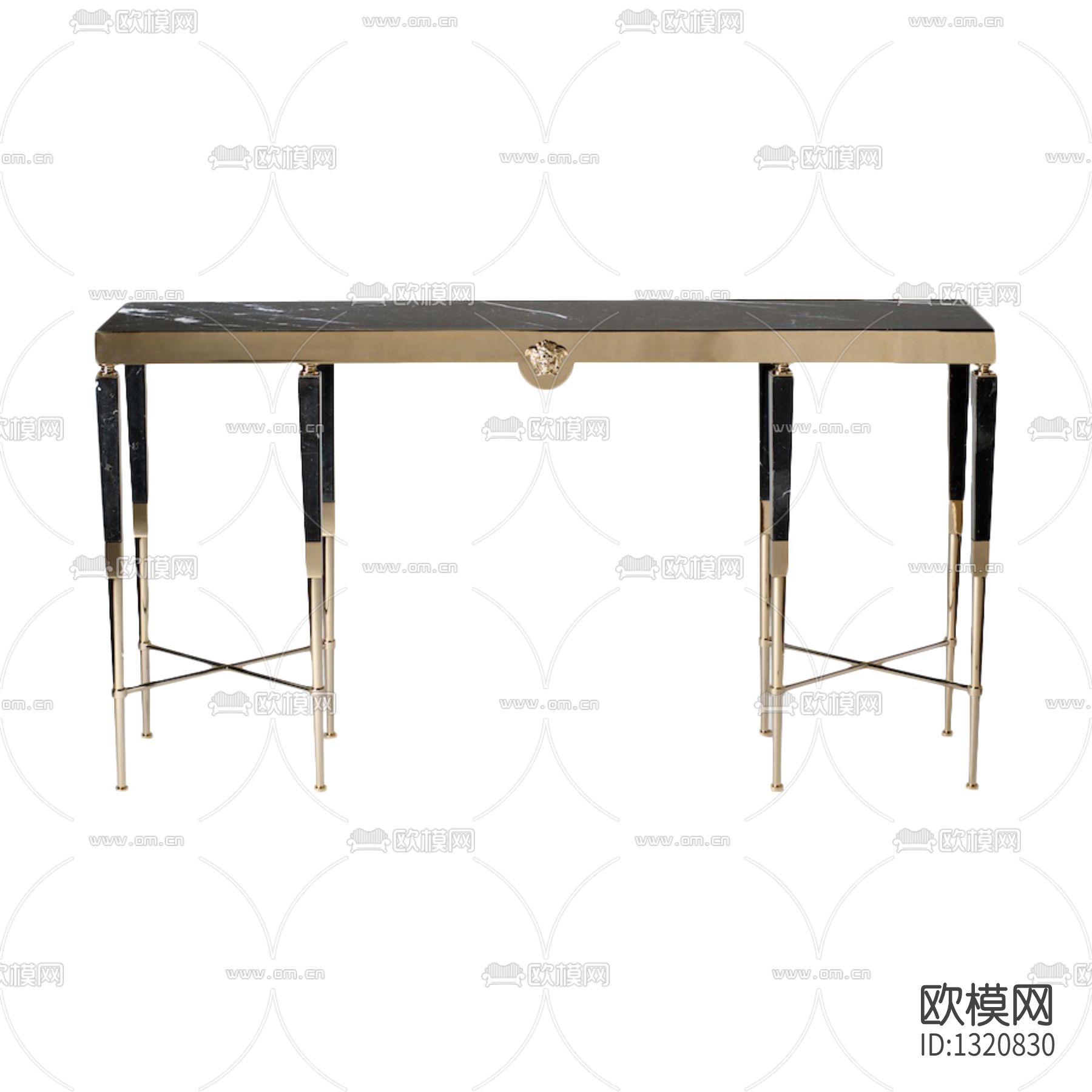 现代轻奢金属大理石边柜下载