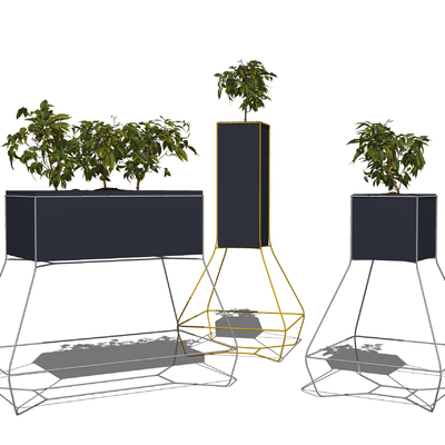 现代绿植盆栽su模型