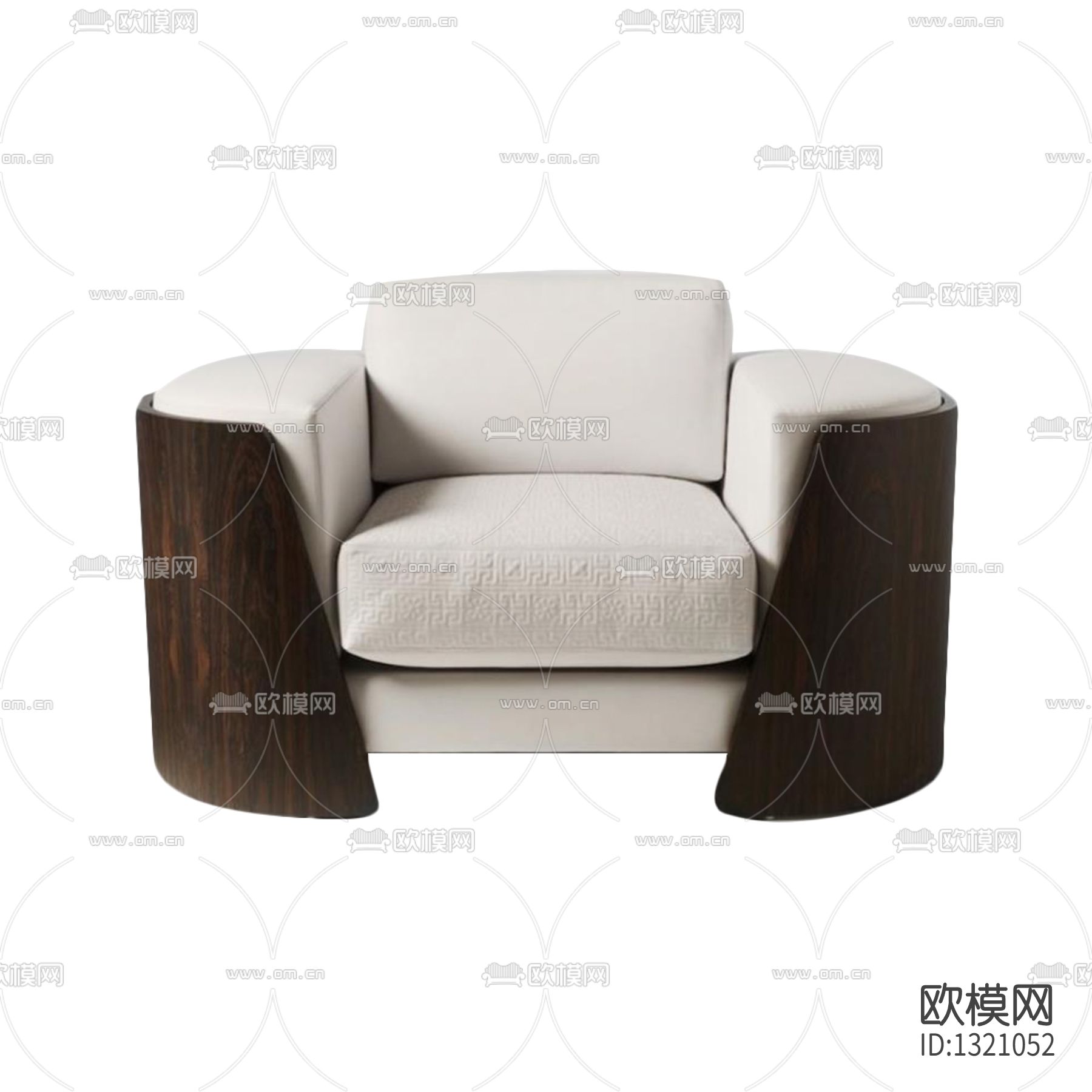 现代轻奢实木布艺单人沙发下载