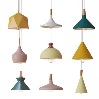 北欧烤漆吊灯3d模型